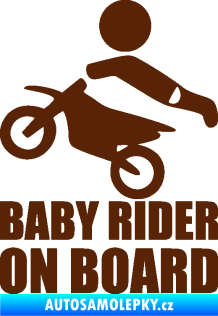 Samolepka Baby rider on board levá hnědá