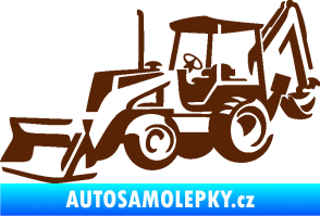 Samolepka Bagr 002 levá hnědá