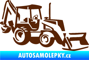 Samolepka Bagr 002 pravá hnědá