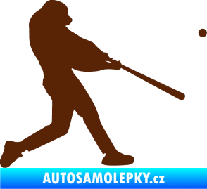 Samolepka Baseball 001 pravá hnědá