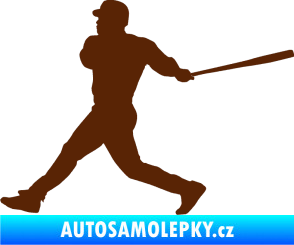 Samolepka Baseball 002 levá hnědá