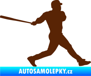 Samolepka Baseball 002 pravá hnědá
