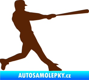 Samolepka Baseball 004 pravá hnědá