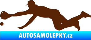 Samolepka Baseball 015 levá hnědá