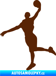 Samolepka Basketbal 012 levá hnědá