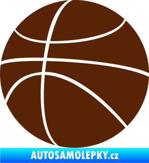 Samolepka Basketbalový míč 001 hnědá