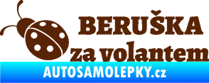 Samolepka Beruška za volantem hnědá