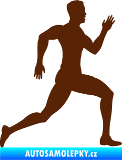 Samolepka Běžec 003 pravá hnědá