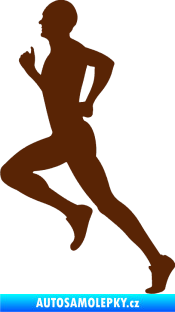 Samolepka Běžec 004 levá hnědá