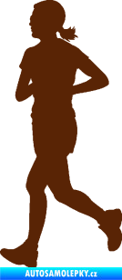 Samolepka Běžkyně 001 levá jogging hnědá