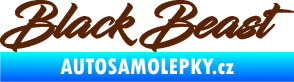 Samolepka Black Beast nápis hnědá