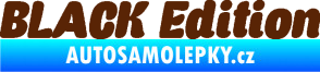 Samolepka Black edition 001 nápis hnědá