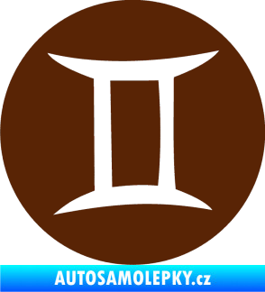 Samolepka Blíženci 001 - horoskop hnědá