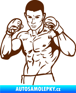 Samolepka Boxer 003 levá hnědá