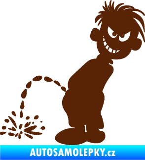 Samolepka Boy čůrá 007 levá hnědá