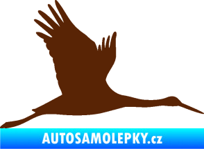 Samolepka Čáp 002 pravá hnědá
