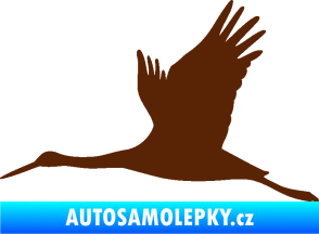 Samolepka Čáp 002 levá hnědá