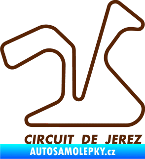 Samolepka Okruh Circuito de Jerez hnědá