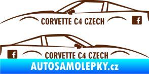 Samolepka Corvette C4 FB hnědá