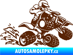 Samolepka Čtyřkolka 003 pravá hnědá