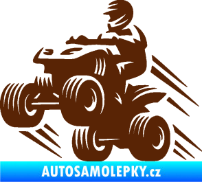 Samolepka Čtyřkolka 006 levá hnědá