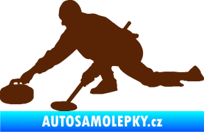 Samolepka Curling 003 levá hnědá