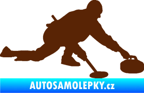 Samolepka Curling 003 pravá hnědá