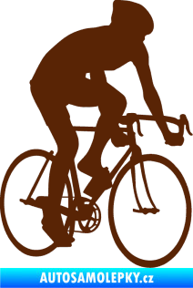Samolepka Cyklista 001 pravá hnědá