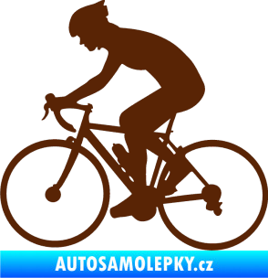 Samolepka Cyklista 005 levá hnědá