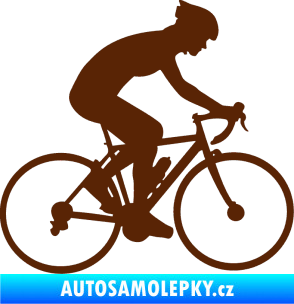Samolepka Cyklista 005 pravá hnědá
