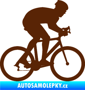 Samolepka Cyklista 008 pravá hnědá