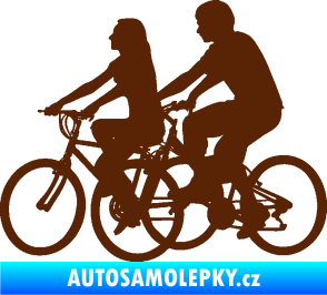Samolepka Cyklisté 001 levá pár hnědá