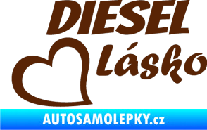 Samolepka Diesel Lásko hnědá