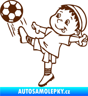 Samolepka Dítě v autě 022 levá fotbalista hnědá