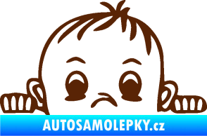 Samolepka Dítě v autě 045 pravá chlapeček hlavička hnědá