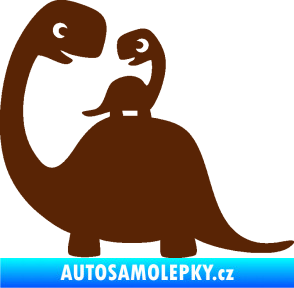 Samolepka Dítě v autě 105 levá dinosaurus hnědá