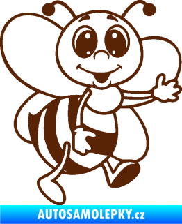 Samolepka Dítě v autě 106 pravá včelička hnědá