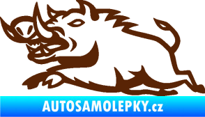 Samolepka Divoké prase 004 levá hnědá