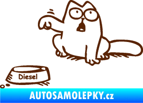 Samolepka Dolej diesel - levá hnědá