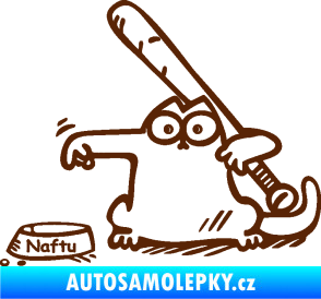 Samolepka Dolej naftu 002 levá hnědá
