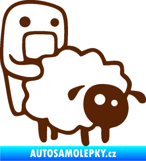 Samolepka Domo 005 pravá love sheep hnědá