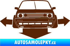 Samolepka Down and out car 002 hnědá