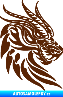 Samolepka Dragon 051 pravá dračí hlava hnědá