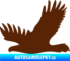 Samolepka Dravec na sklo 004 levá hnědá
