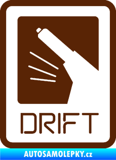 Samolepka Drift 004 hnědá