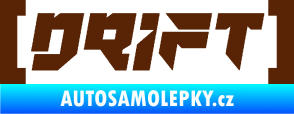 Samolepka Drift 006 nápis hnědá