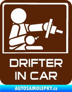 Samolepka Drifter in car 004 hnědá
