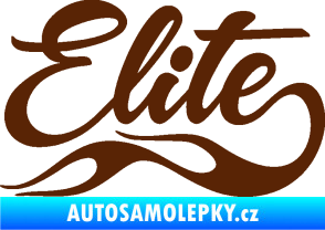 Samolepka Elite nápis hnědá