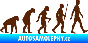 Samolepka Evoluce 001 pravá hnědá