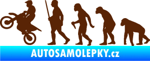 Samolepka Evoluce 002 motokros levá hnědá